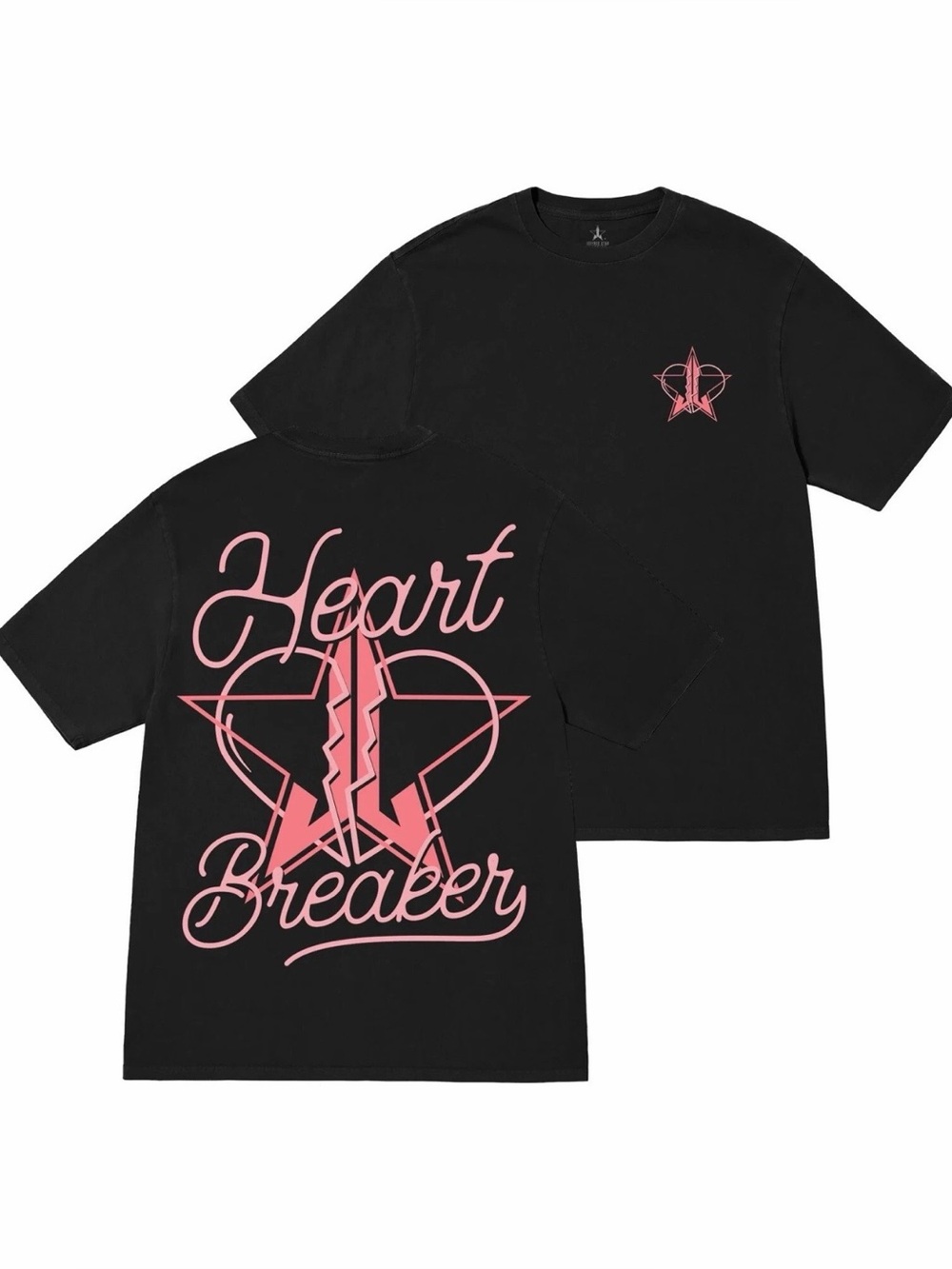 NWOT Jeffree Star Heartbreaker Logo Graphic T-Shirt, Black/Pink, Size 2XL